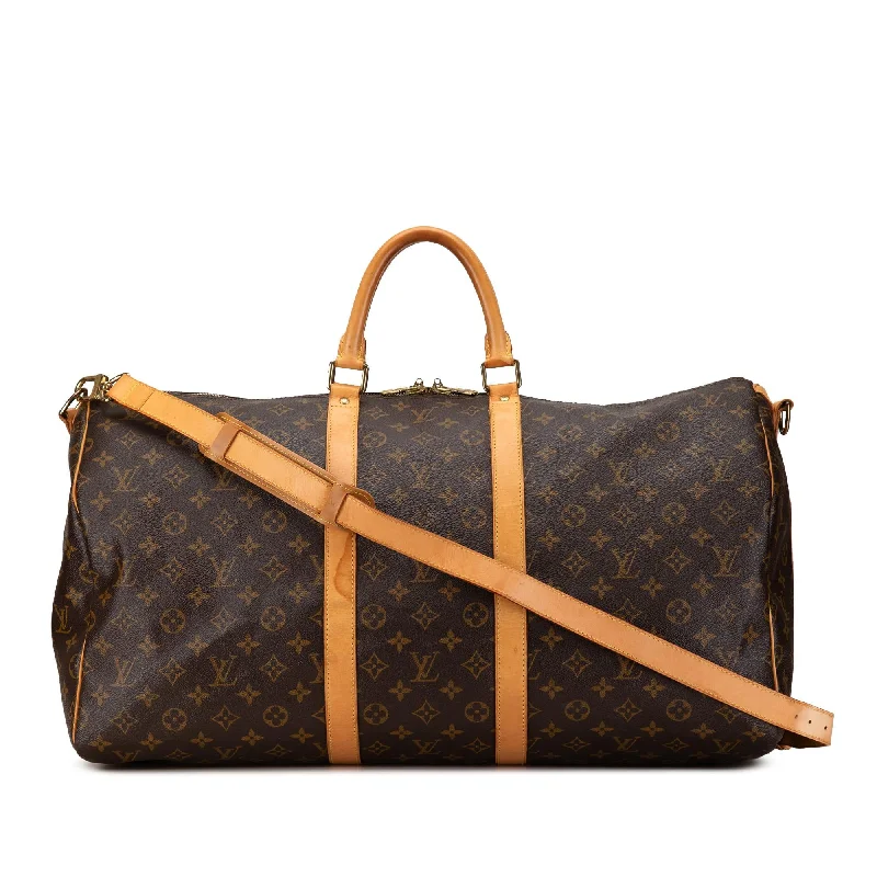 Louis Vuitton Monogram Keepall Bandouliere 55 (SHG-6equIM)