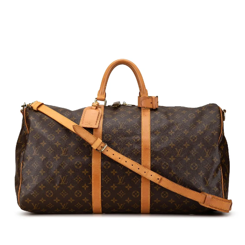 Louis Vuitton Monogram Keepall Bandouliere 55 (SHG-H7fL99)