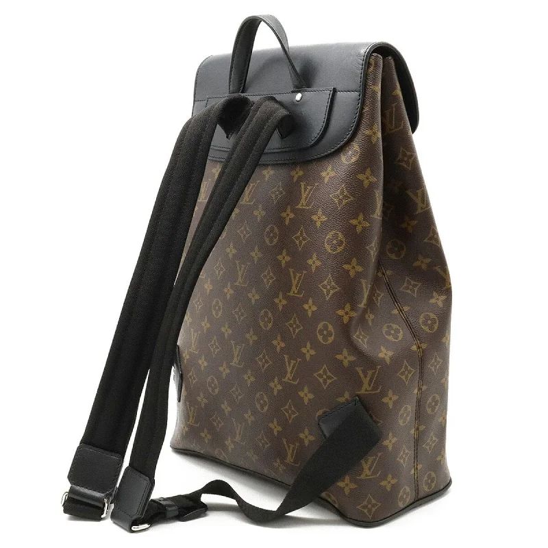 LOUIS VUITTON Monogram Macassar Parc Rucksack Backpack Shoulder Bag M40637