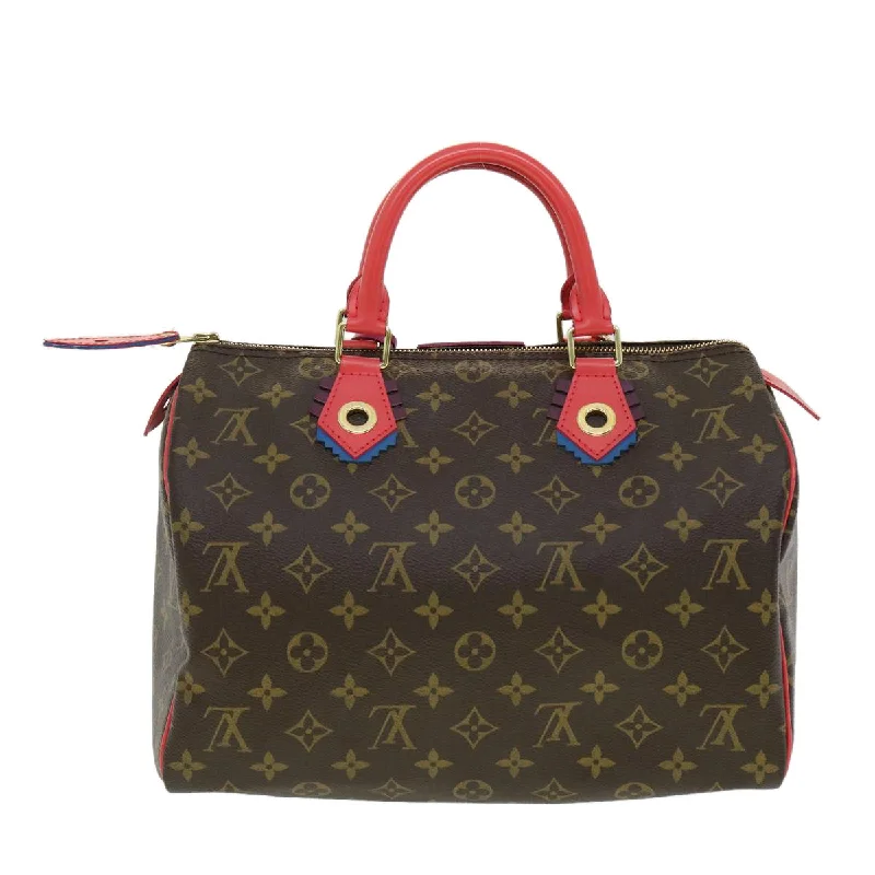 LOUIS VUITTON Monogram Totem Speedy 30 Hand Bag M41666 LV Auth bs2099A