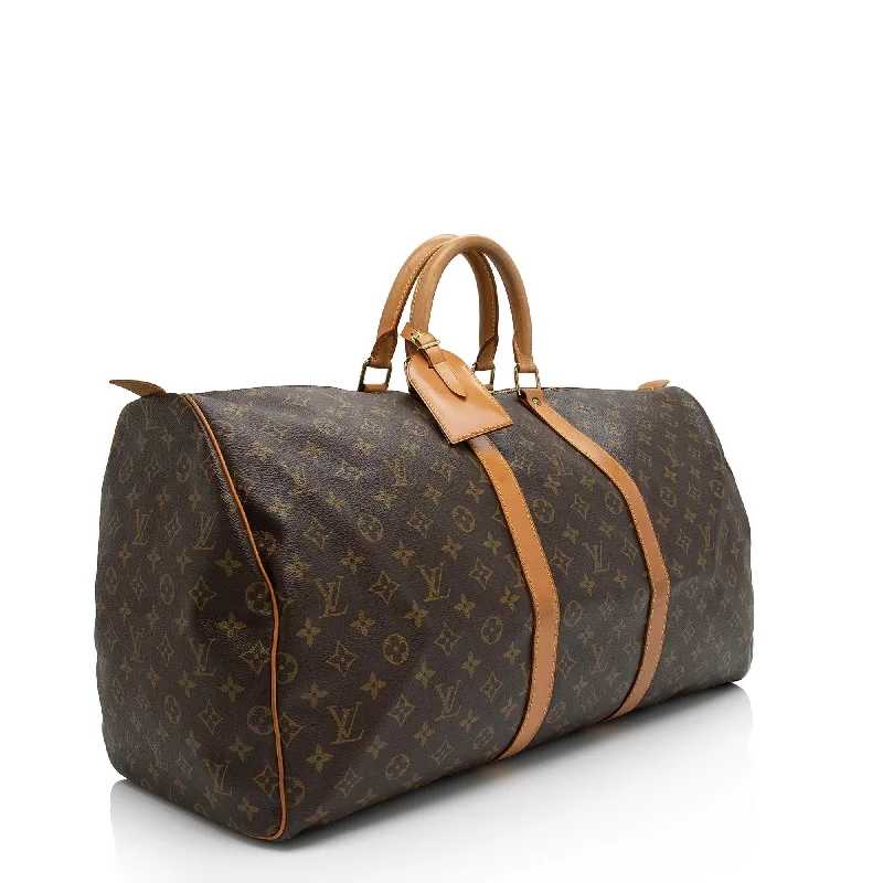 Louis Vuitton Vintage Monogram Canvas Keepall 55 Duffle Bag (SHF-7T21wA)