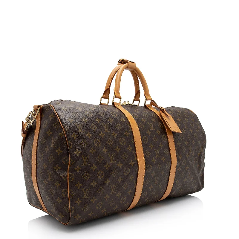 Louis Vuitton Vintage Monogram Canvas Keepall Bandouliere 55 Duffle Bag (SHF-PQTyV5)