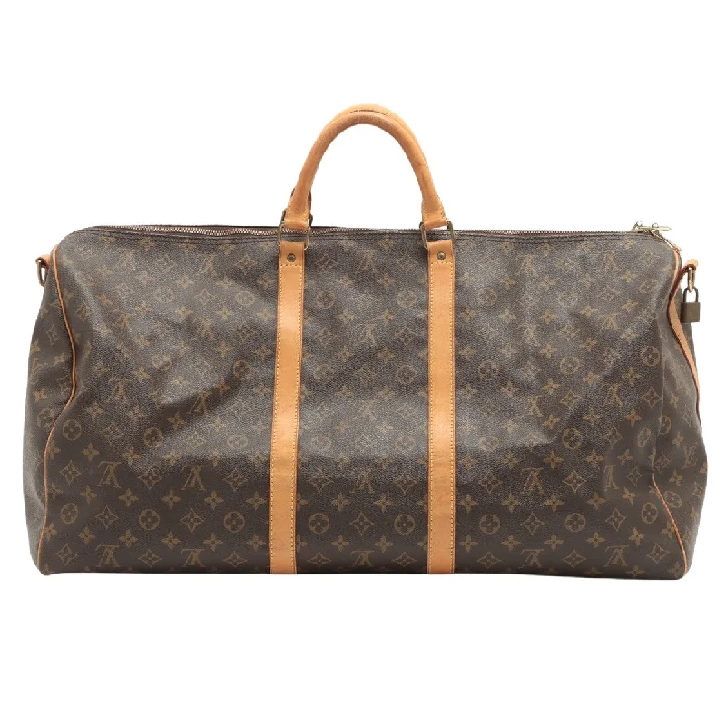 Louis Vuitton Brown Canvas Keepall Bandouli√®re 60 handbag bag