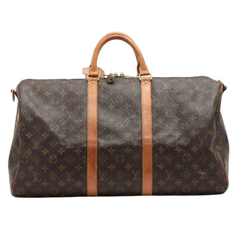 Louis Vuitton Brown Canvas Keepall Bandouliere 50 travel bag